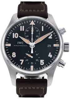 IWC Pilot Spitfire Chronograph IW387808 Stainless steel Brown