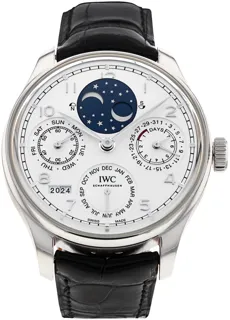 IWC Portuguese Perpetual Calendar IW503406 Platinum Silver