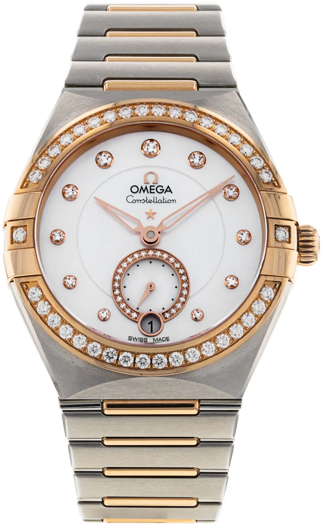 Omega Constellation 131.25.34.20.55.001 34mm Rose gold and Stainless steel White