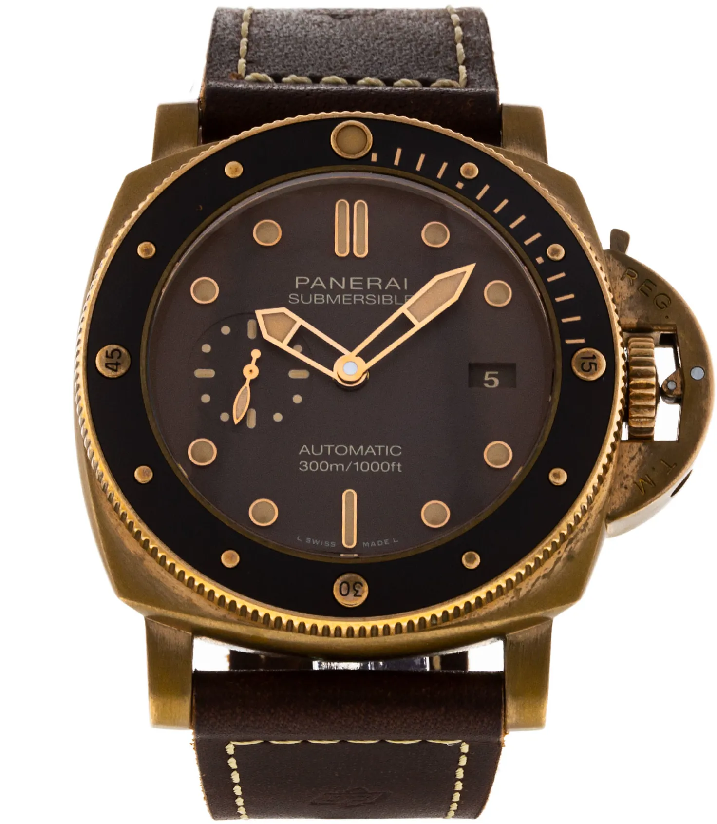 Panerai Submersible PAM 00968 47mm Bronze Brown