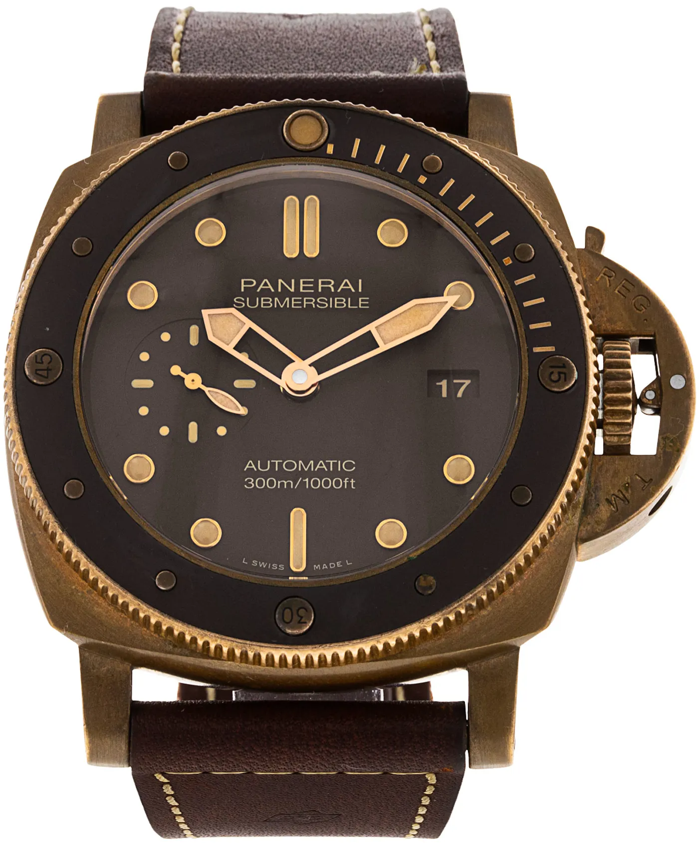 Panerai Submersible PAM 00968 47mm Bronze Brown