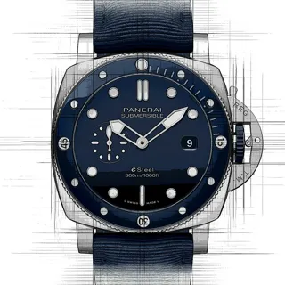 Panerai Submersible PAM 01289 Stainless steel Blue