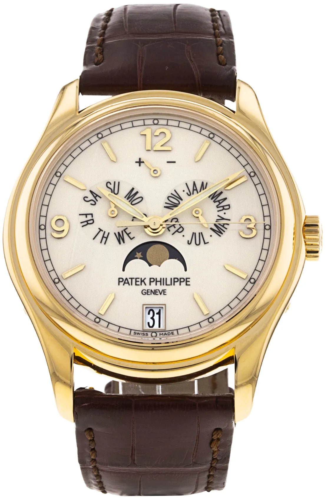 Patek Philippe Annual Calendar 5146J-001 39mm Yellow gold Beige