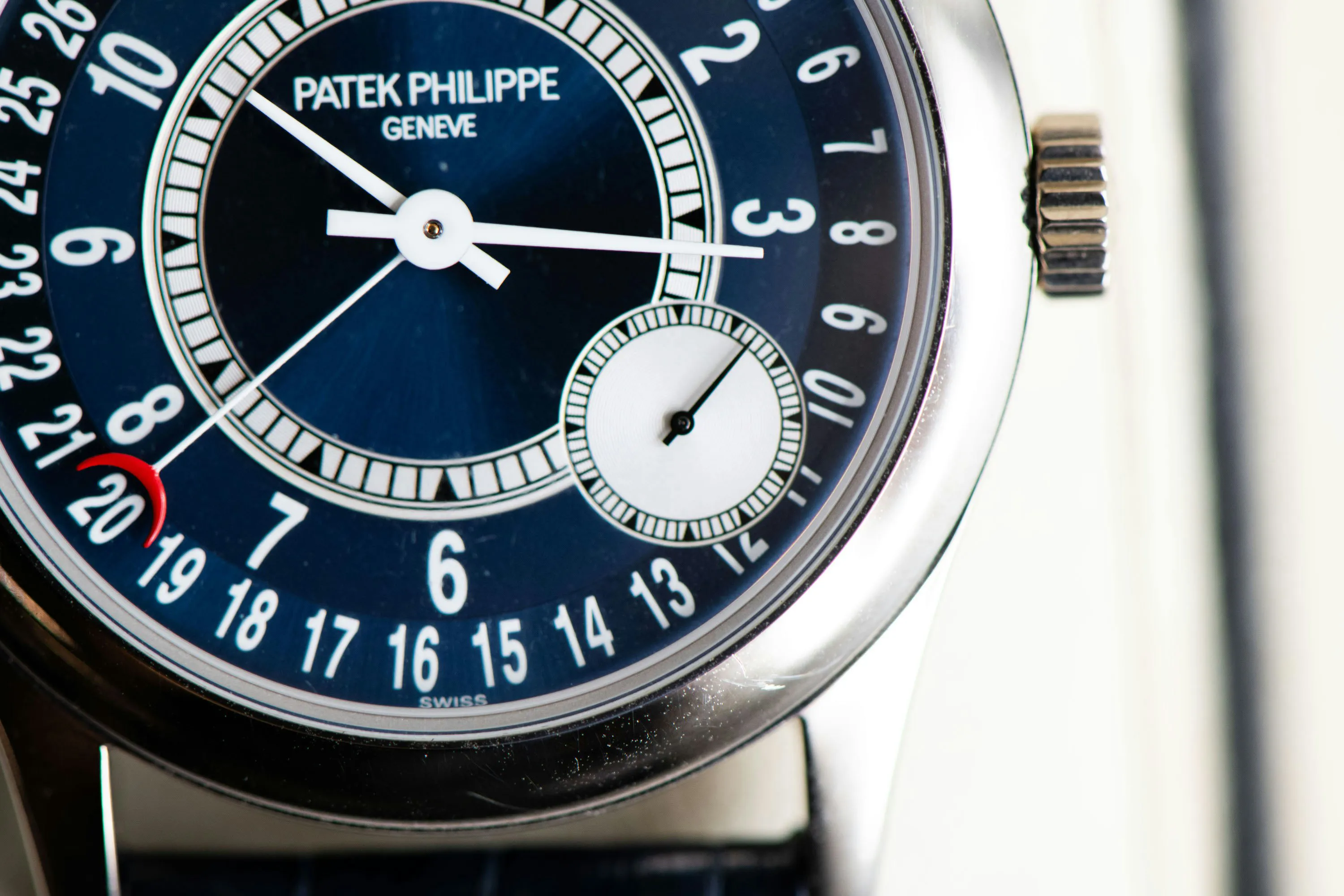 Patek Philippe Calatrava 6000G-012 37mm White gold Blue 3