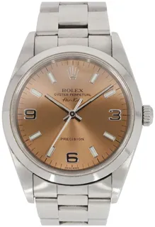 Rolex Air King 14000 Stainless steel Pink Quarter Arabic