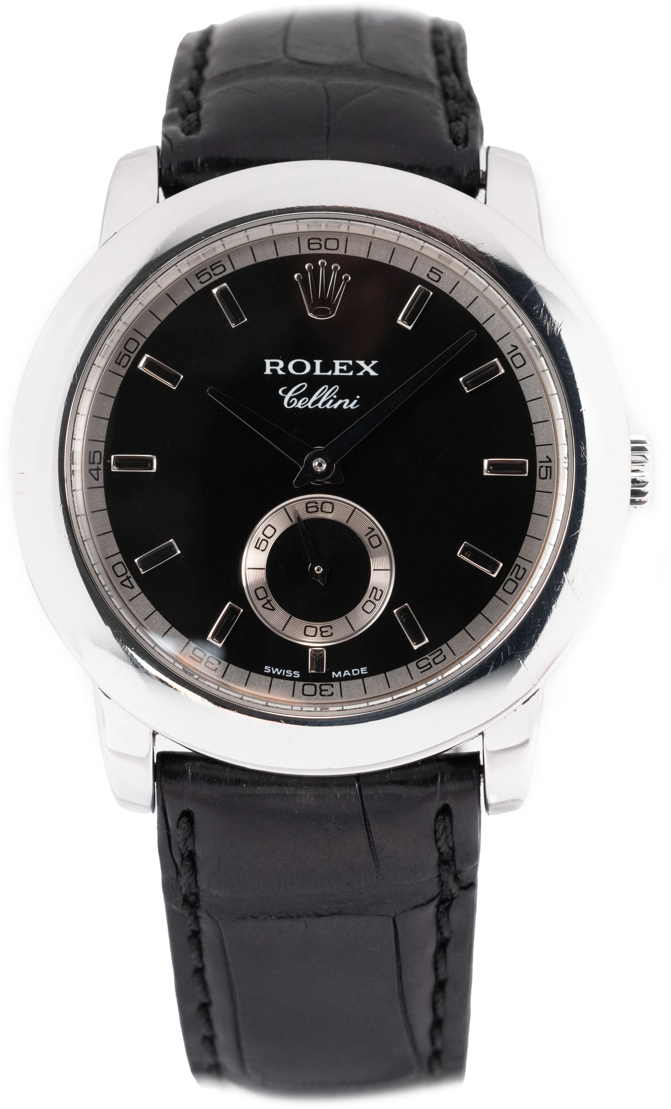 Rolex Cellini 5241/6 40mm Platinum Black Baton