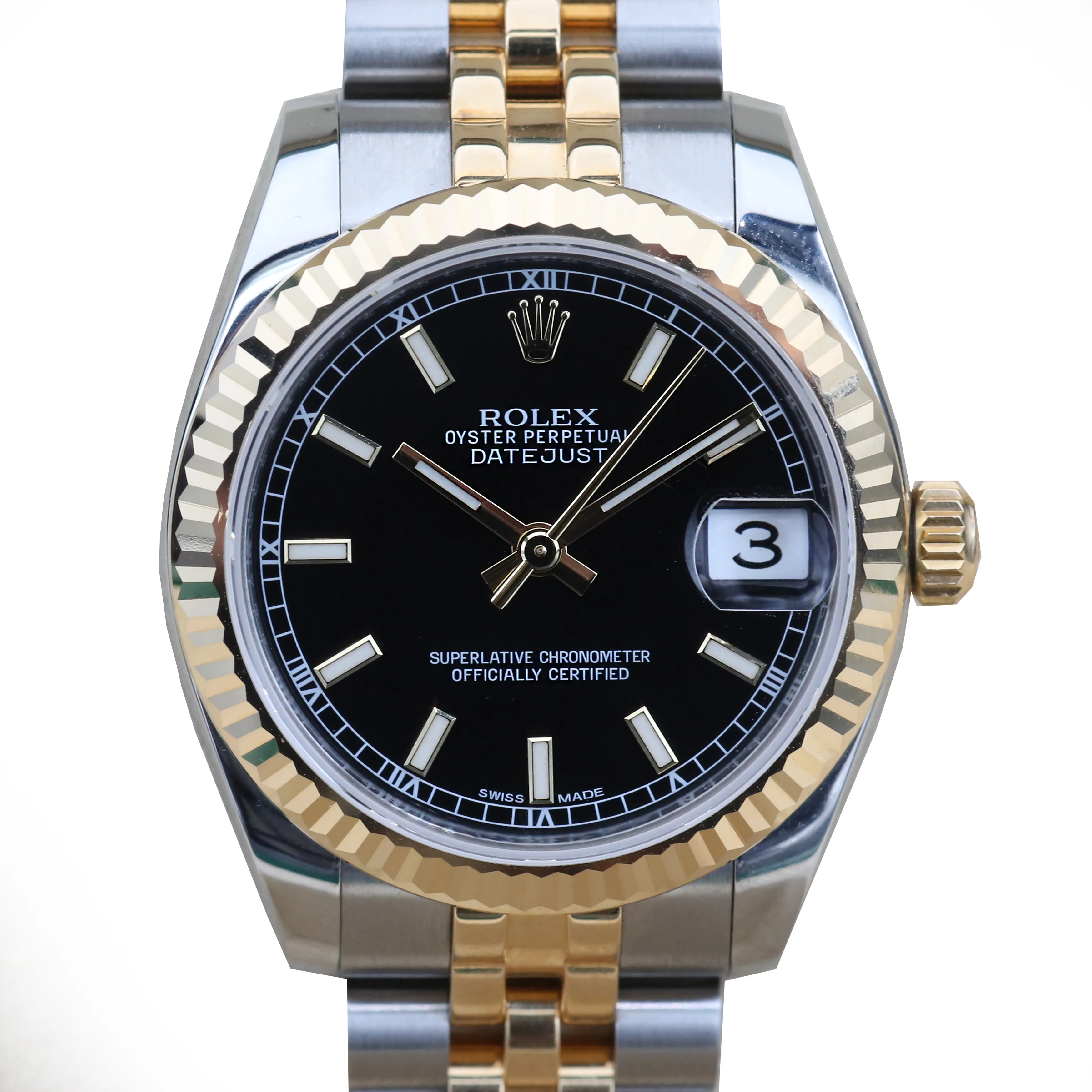 Rolex Datejust 31 178273 31mm Yellow gold and Stainless steel Black Baton