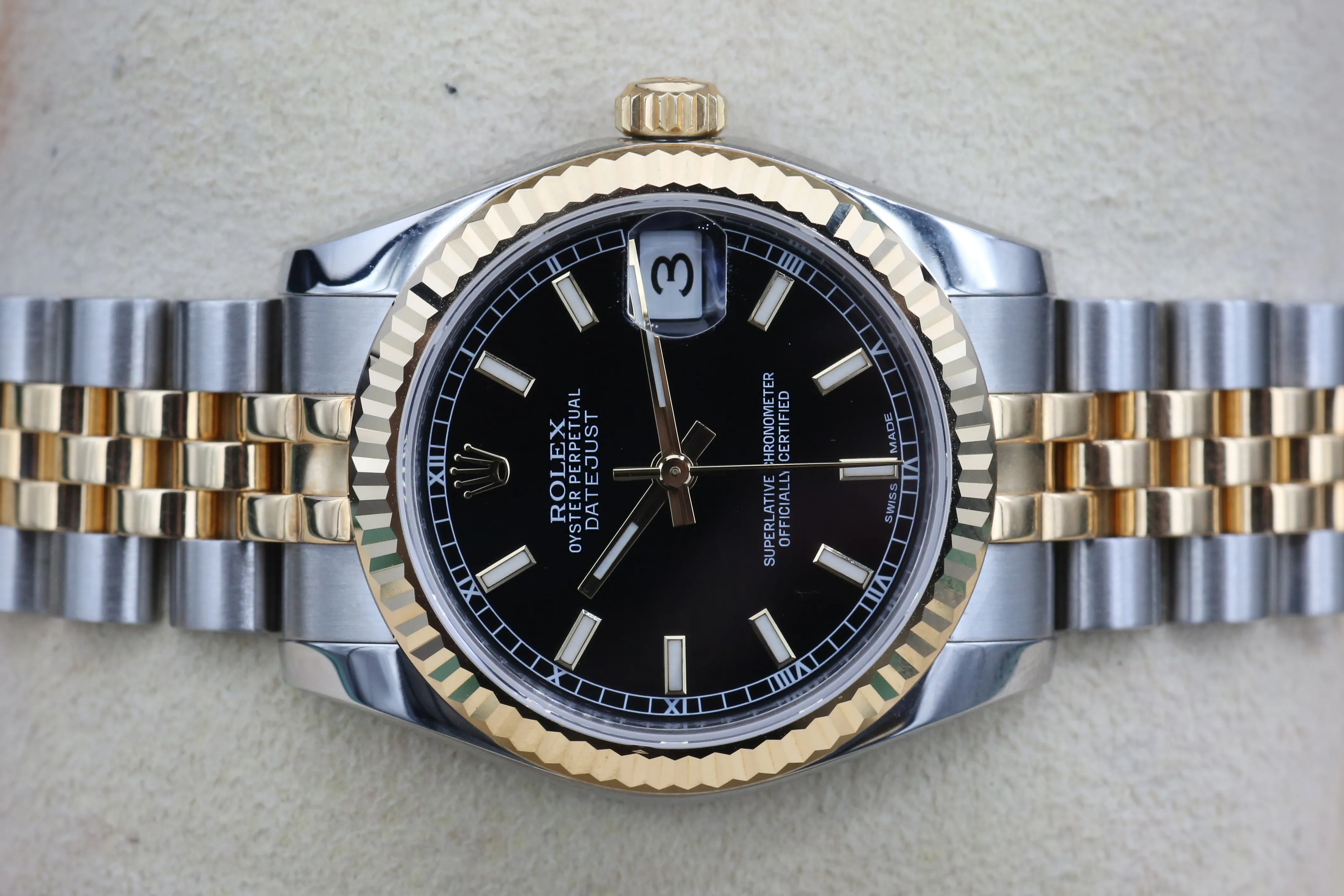 Rolex Datejust 31 178273 31mm Yellow gold and Stainless steel Black Baton 6