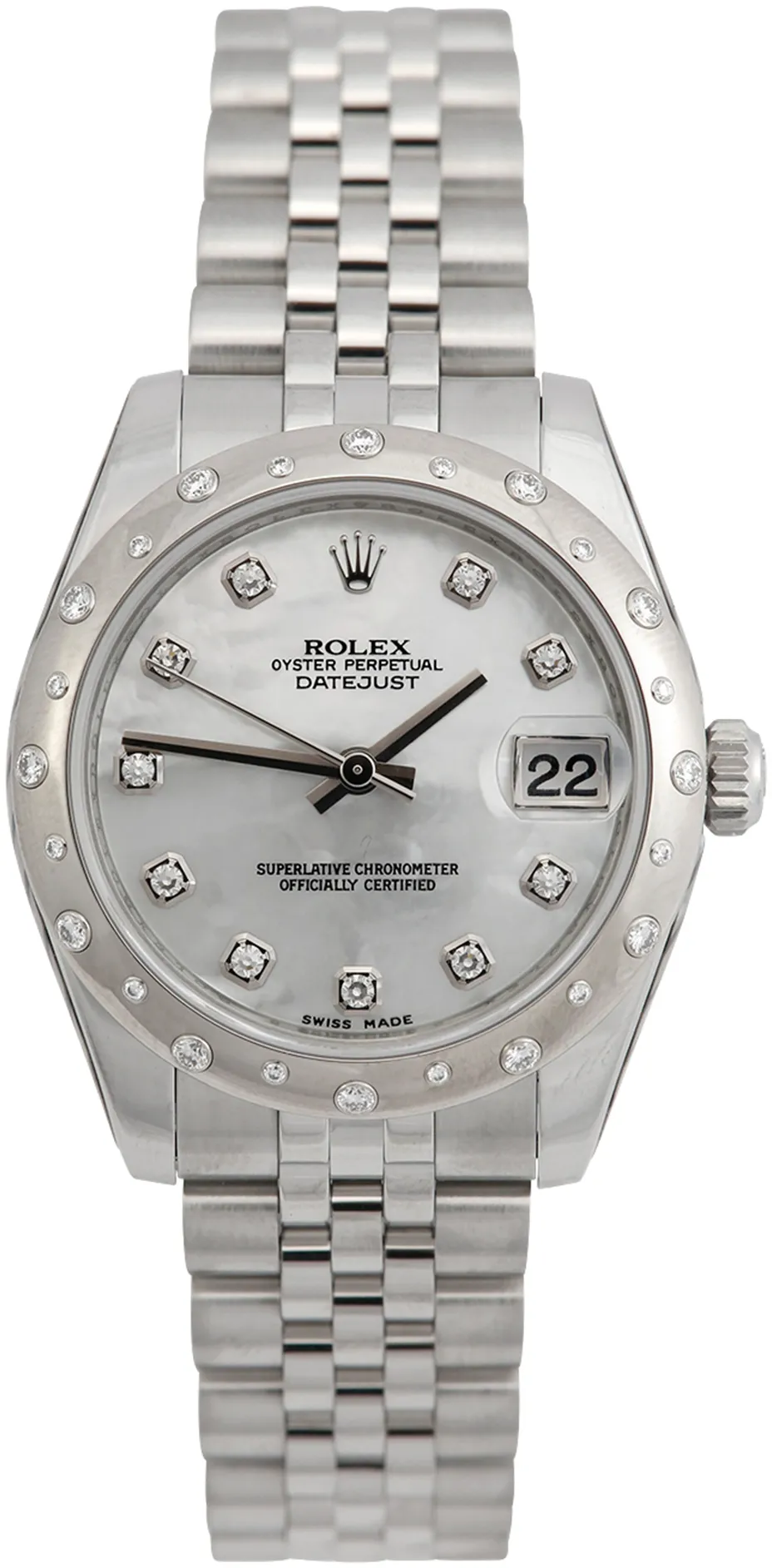 Rolex Datejust 31 178344 31mm White gold and Stainless steel Diamond