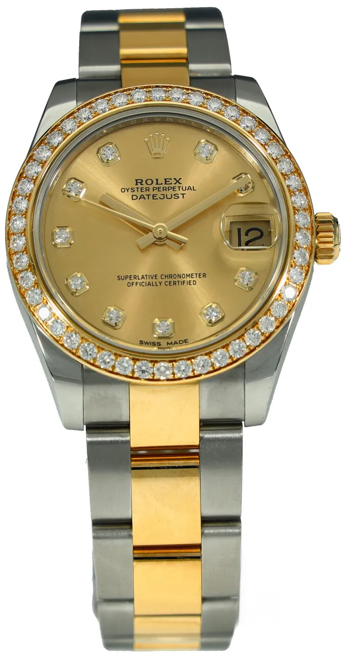 Rolex Datejust 31 178383 31mm Yellow gold and Stainless steel Champagne