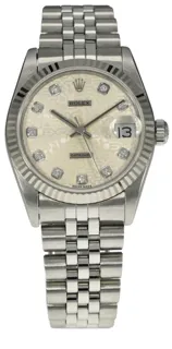 Rolex Datejust 31 68274 White gold and Stainless steel Silver Jubilee Diamond