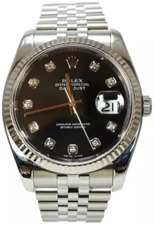 Rolex Datejust 36 116234 White gold and Stainless steel Black