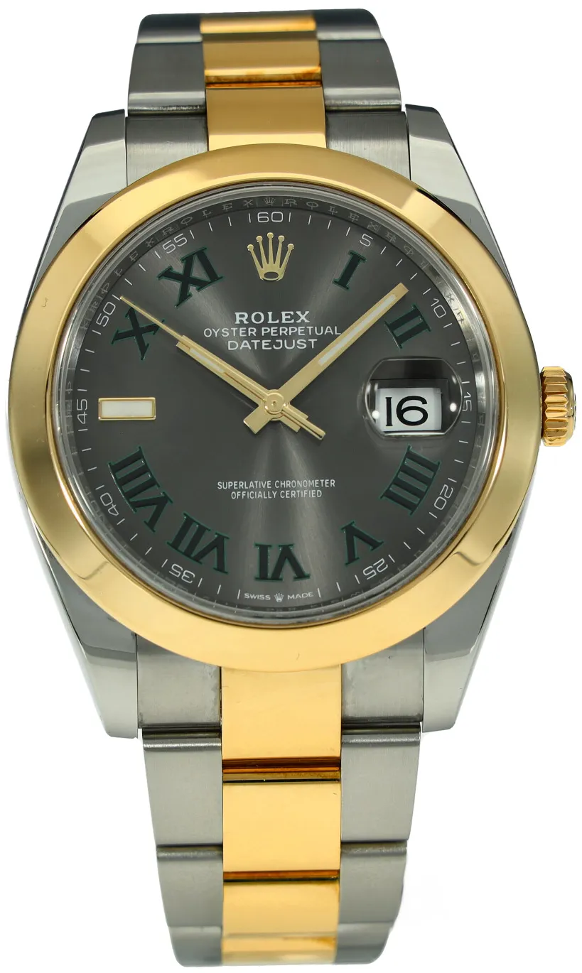 Rolex Datejust 41 126303 41mm Yellow gold and Stainless steel Slate Roman Numeral