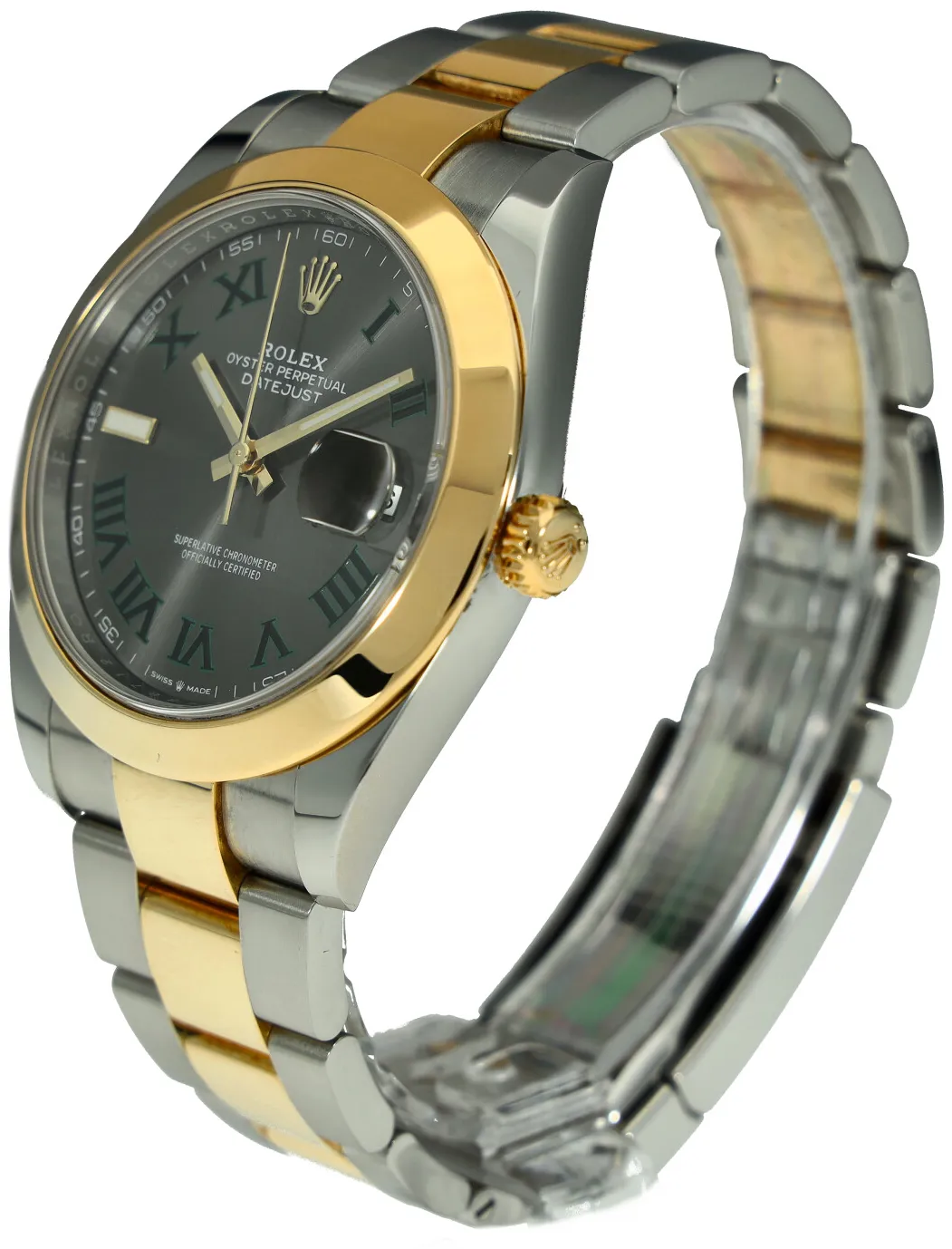 Rolex Datejust 41 126303 41mm Yellow gold and Stainless steel Slate Roman Numeral 1