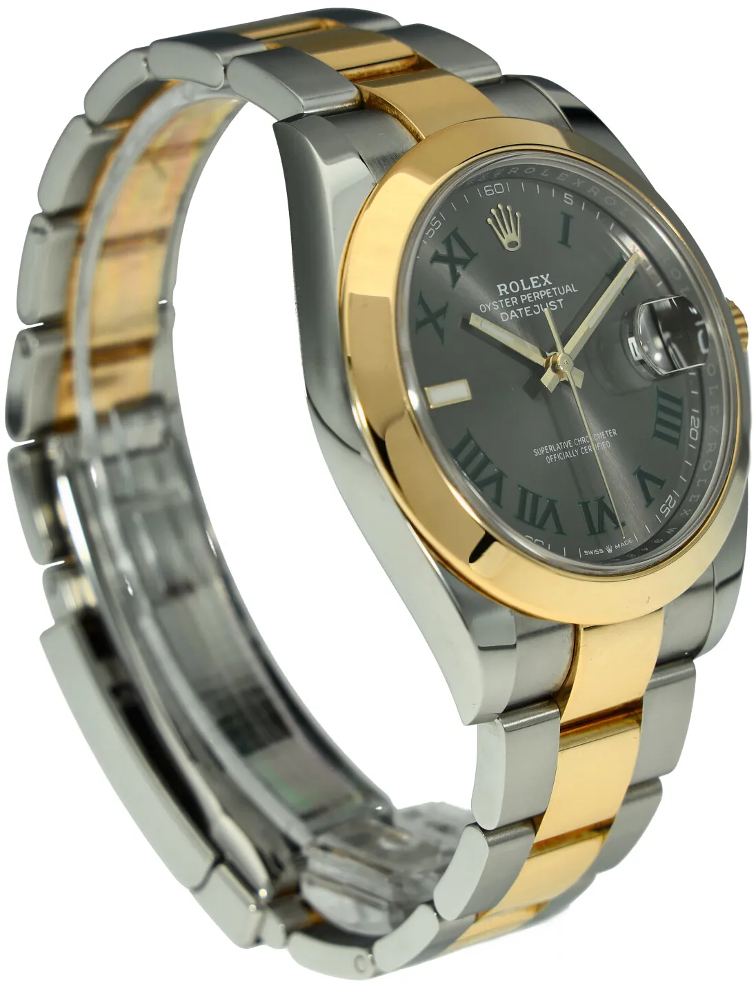 Rolex Datejust 41 126303 41mm Yellow gold and Stainless steel Slate Roman Numeral 3