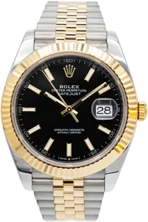 Rolex Datejust 41 126333 Yellow gold and Stainless steel Black Baton