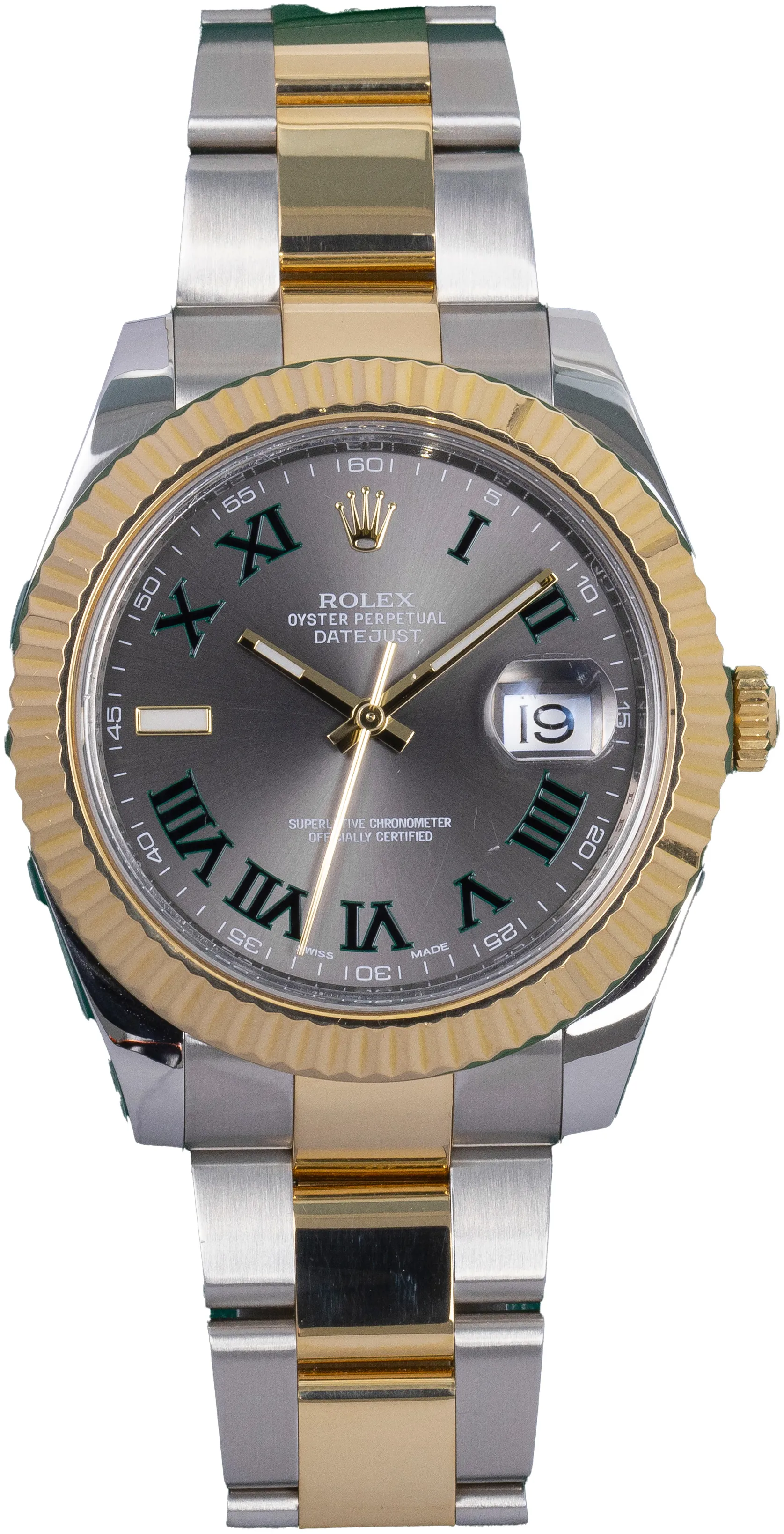 Rolex Datejust II 116333 41mm Yellow gold and Stainless steel Slate Roman Numeral