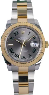 Rolex Datejust II 116333 Yellow gold and Stainless steel Slate Roman Numeral