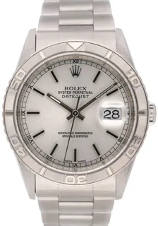 Rolex Datejust Turn-O-Graph 16264 White gold and Stainless steel Silver Baton