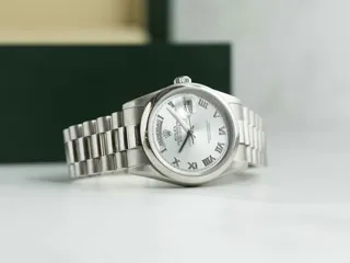 Rolex Day-Date 36 118206 Platinum Silver