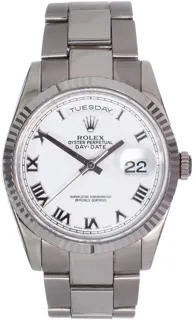 Rolex Day-Date 36 118239 White gold White