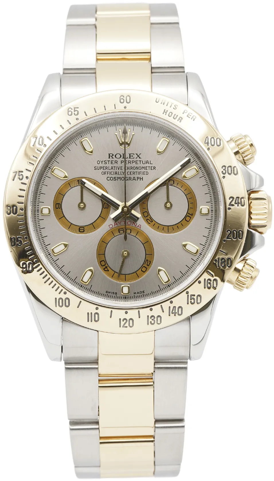 Rolex Daytona 116523 40mm Yellow gold and stainless steel •