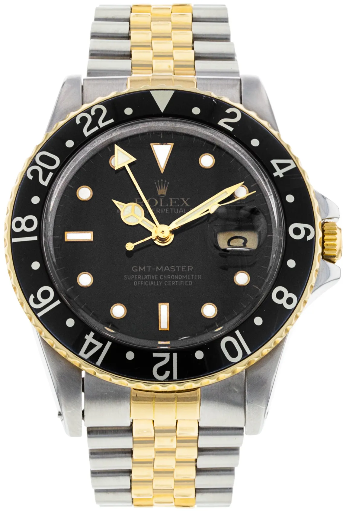 Rolex GMT-Master 16753 40mm Yellow gold and Stainless steel Black