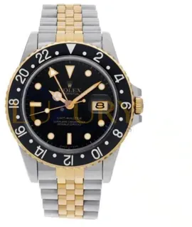 Rolex GMT-Master 16753 Yellow gold and Stainless steel Black