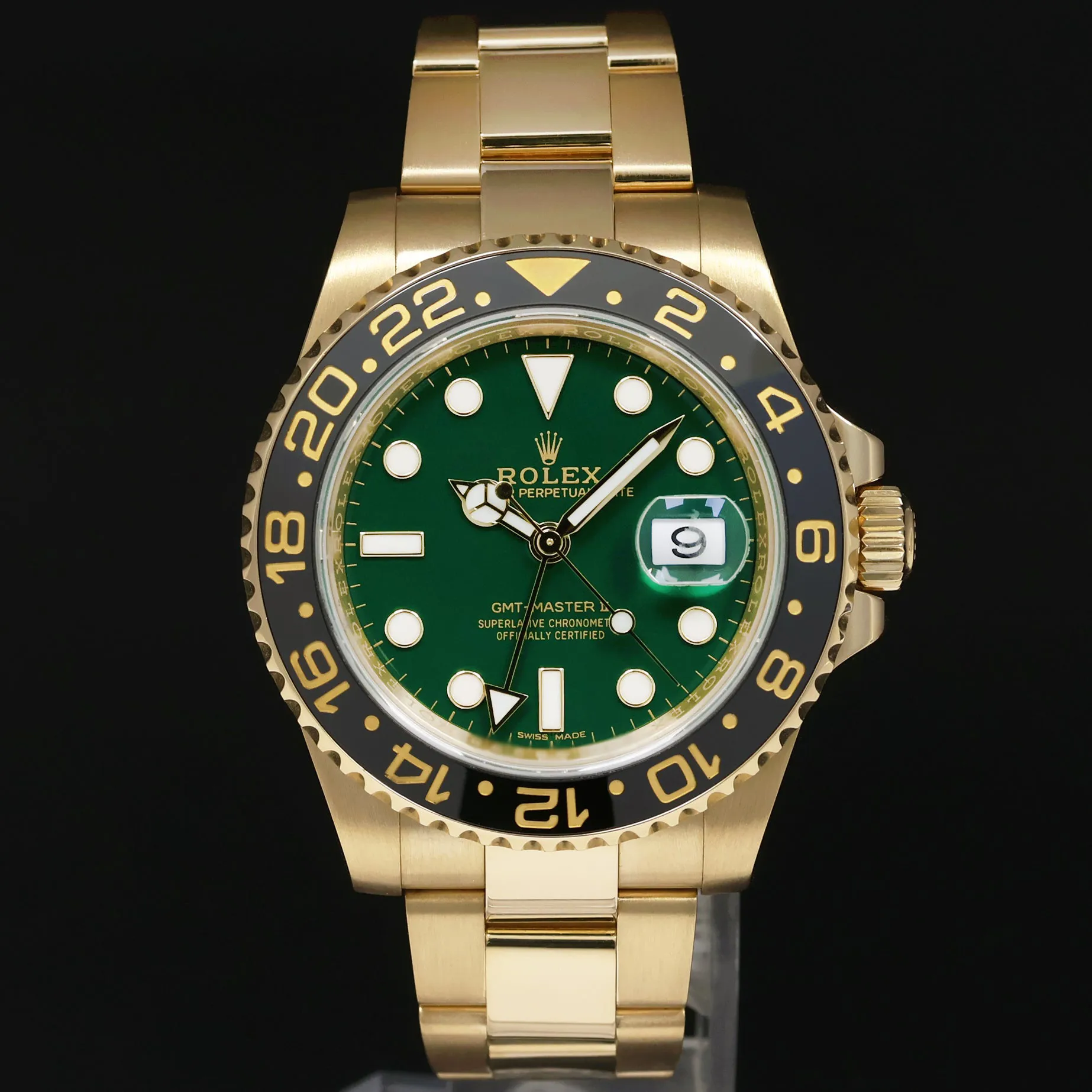 Rolex GMT-Master II 116718 40mm Yellow gold Green 1