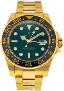 Rolex GMT-Master II 116718LN Yellow gold Green