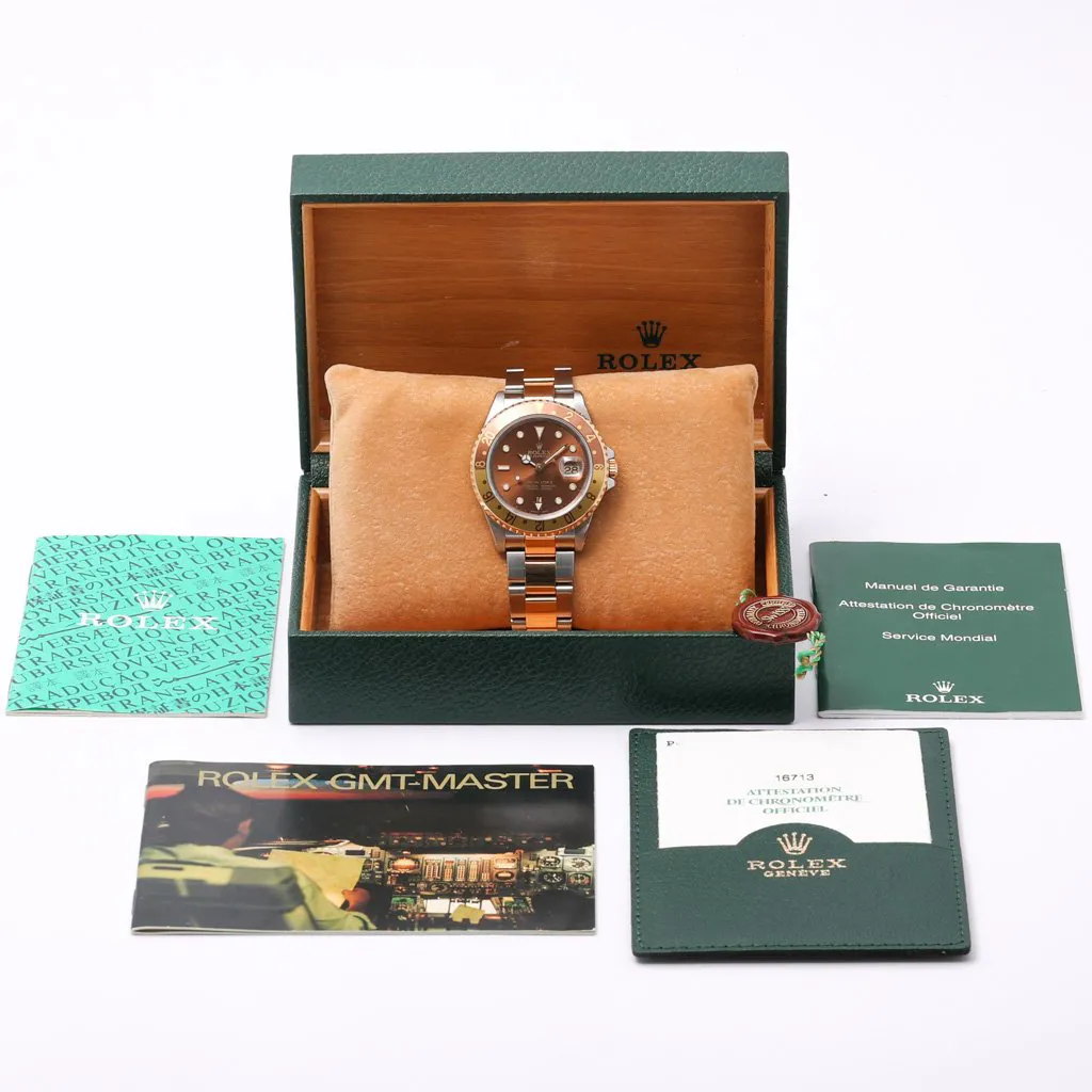 Rolex GMT-Master II 16713 40mm Yellow gold and Stainless steel Brown 4