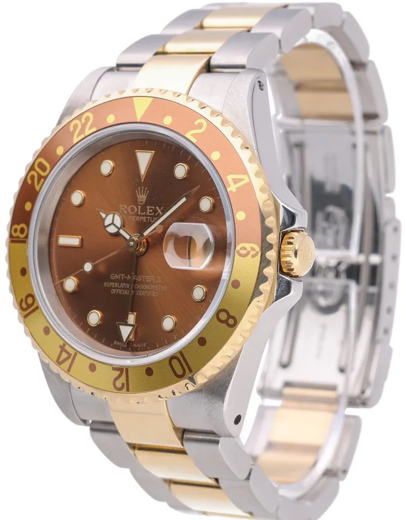 Rolex GMT-Master II 16713 40mm Yellow gold and Stainless steel Brown 5