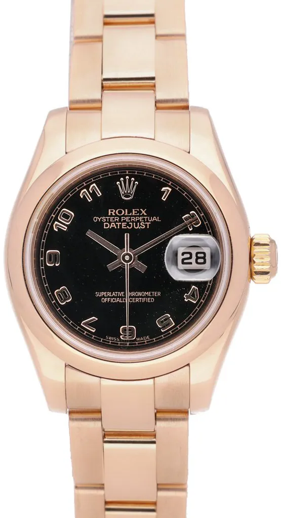 Rolex Lady-Datejust 179165 26mm Rose gold Black Arabic