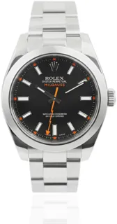 Rolex Milgauss 116400 Stainless steel Black Baton