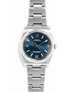 Rolex Oyster Perpetual 36 116000 Stainless steel Blue Quarter Arabic