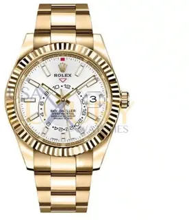 Rolex Sky-Dweller 326938-0005 Yellow gold White