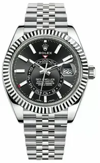 Rolex Sky-Dweller 326934-0006 White gold and Stainless steel Black