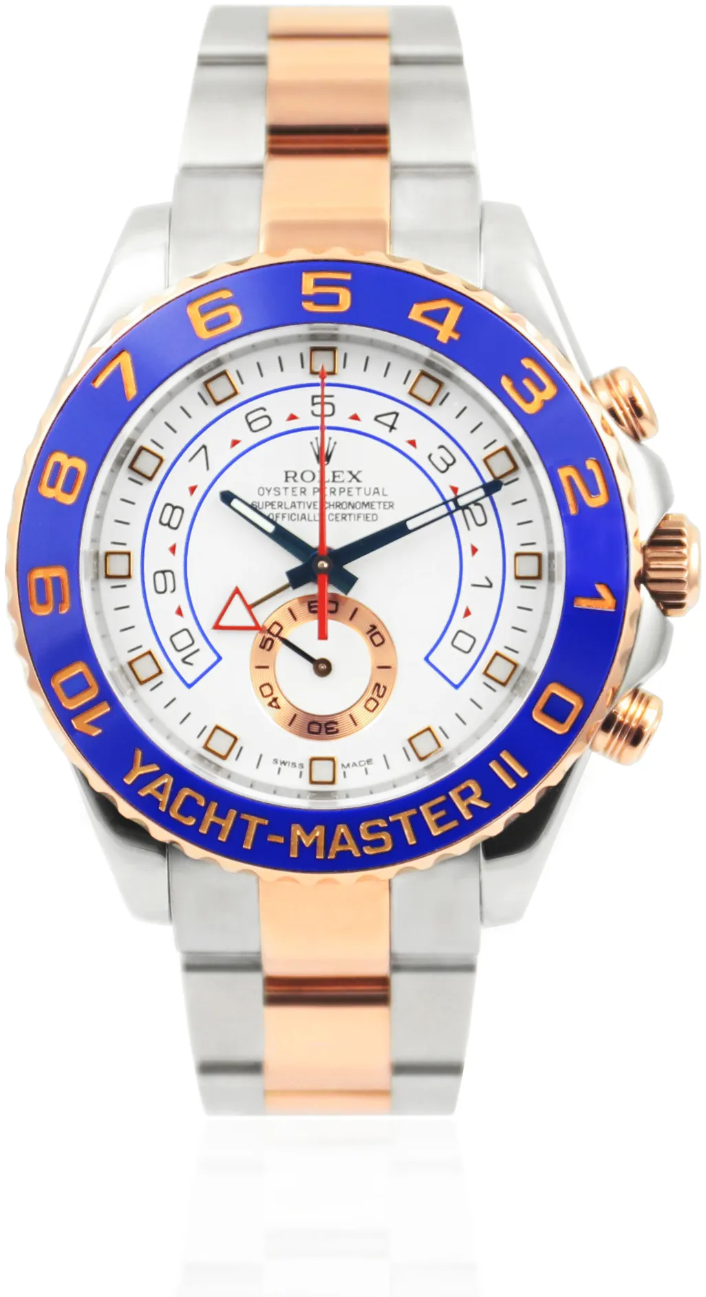 Rolex Yacht-Master II 116681 44mm Rose gold and Stainless steel White