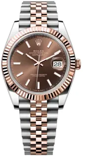 Rolex Datejust 41 126331-0002 Rose gold and Stainless steel Brown