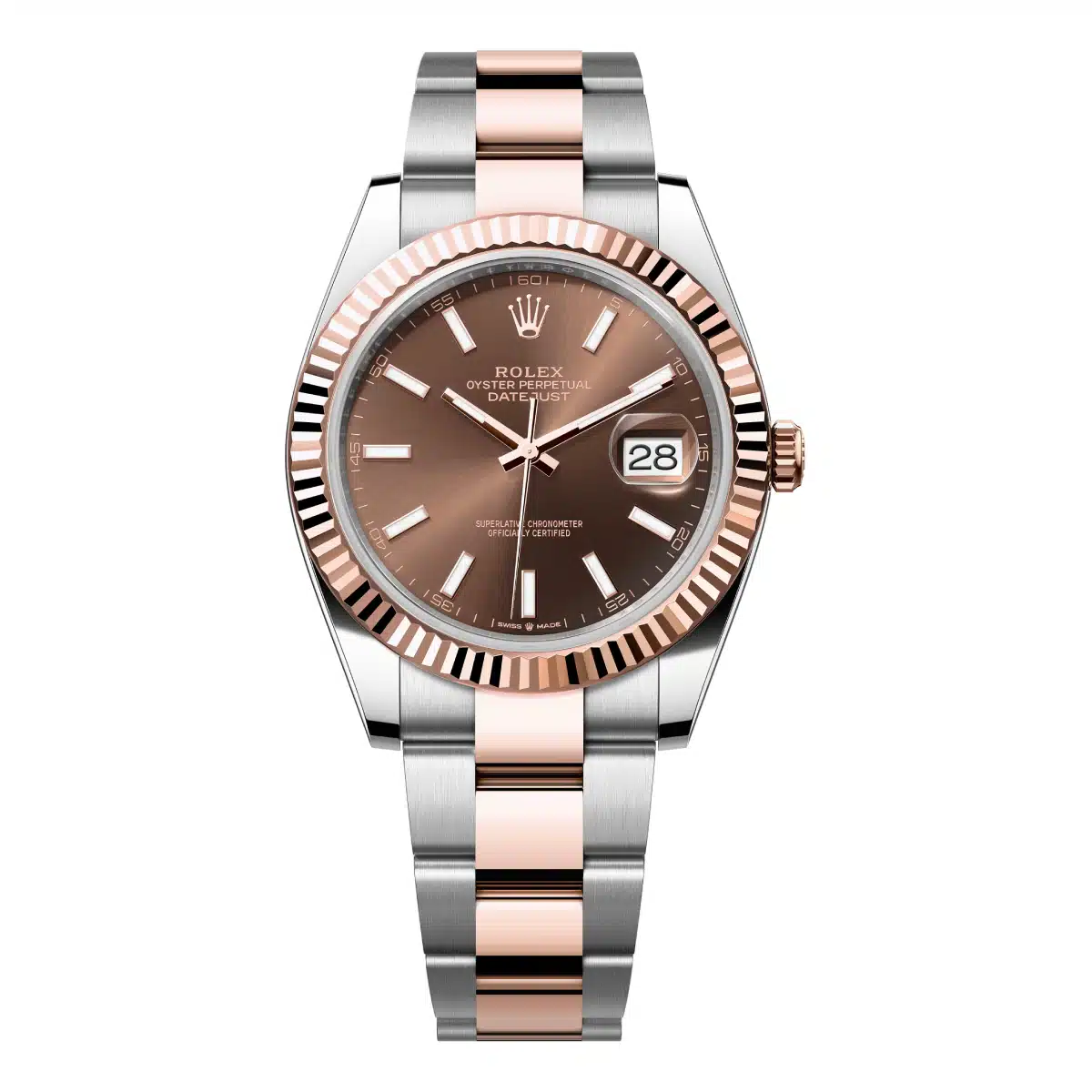 Rolex Datejust 41 126331-0001 41mm Oystersteel and Everose gold Brown