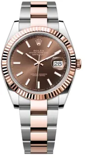 Rolex Datejust 126331-0001 Rose gold and Stainless steel Brown