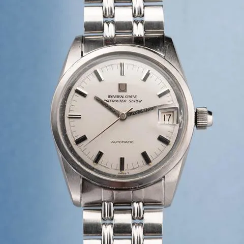 Universal Genève Polerouter 869.112 35mm Stainless steel White