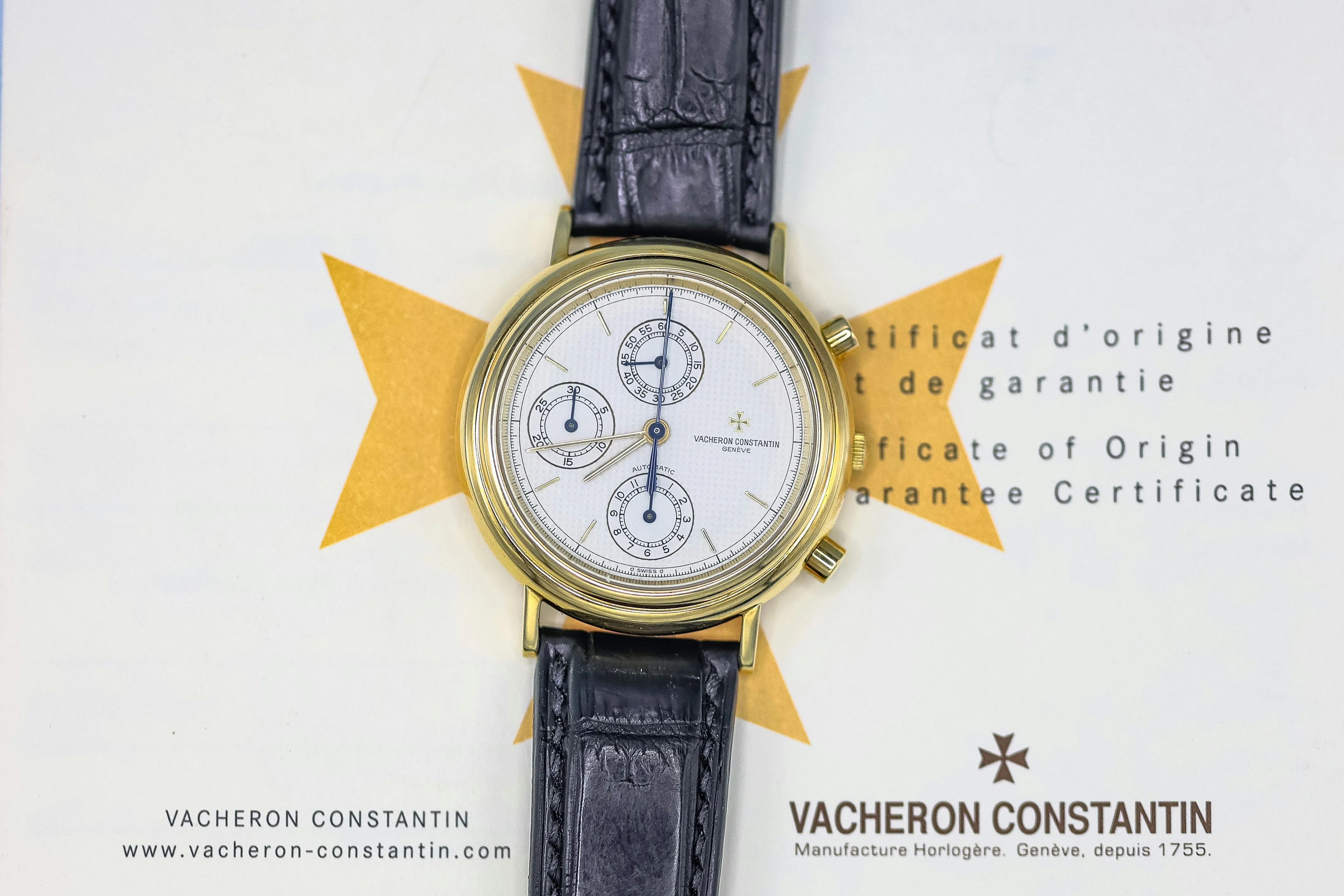 Vacheron Constantin Historiques Chronograph 47001/000J-0871 38mm Yellow gold White 2