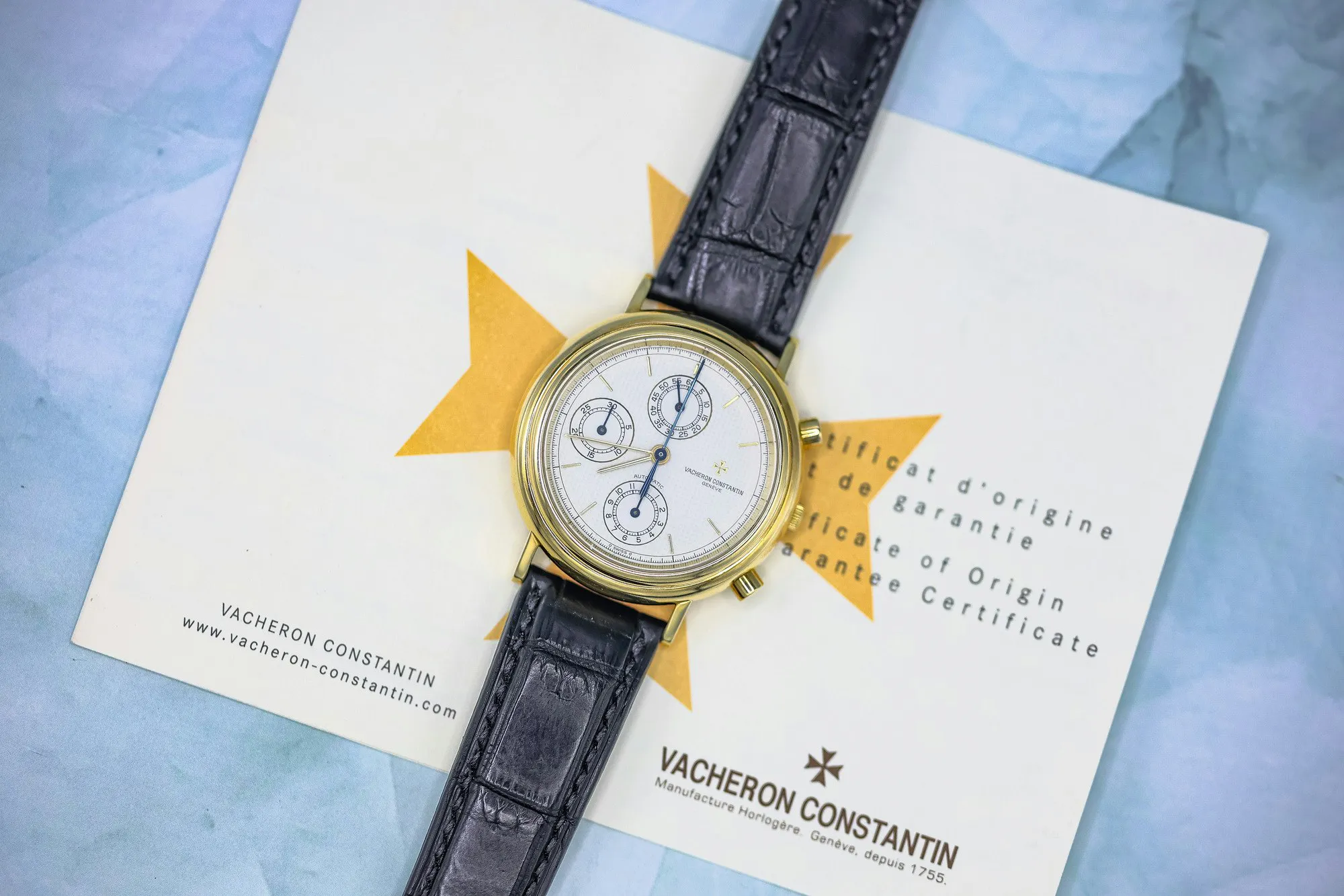 Vacheron Constantin Historiques Chronograph 47001/000J-0871 38mm Yellow gold White 18