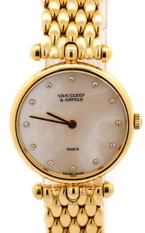 Van Cleef & Arpels 18601 24mm Yellow gold White