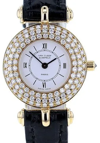 Van Cleef & Arpels 18641 24mm Yellow gold White