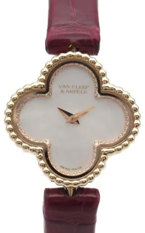 Van Cleef & Arpels Alhambra VCARO8WS00 22.5mm Rose gold White