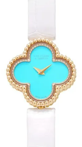 Van Cleef & Arpels Alhambra VCARPBEH00 22.5mm Yellow gold Blue