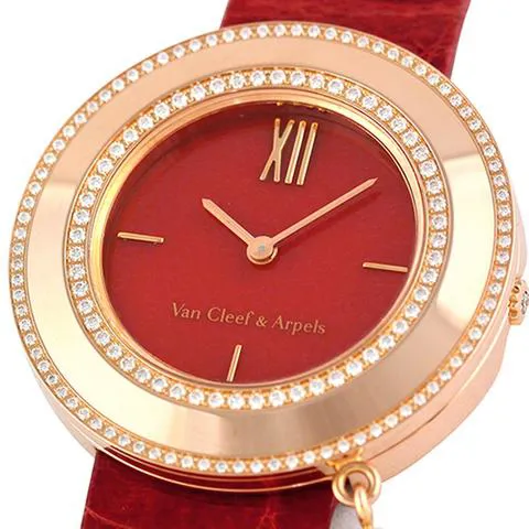 Van Cleef & Arpels HH47206 32mm Rose gold Red 3