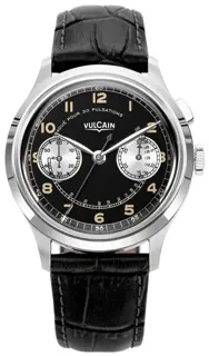 Vulcain Monopusher 650157A08BAN248 Stainless steel Black